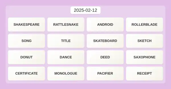 NYT Connections #612