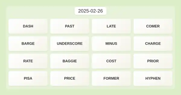 NYT Connections #626