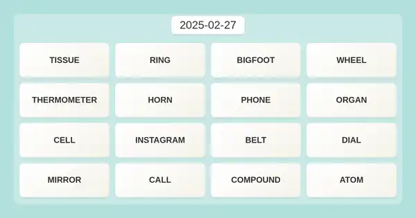 NYT Connections #627